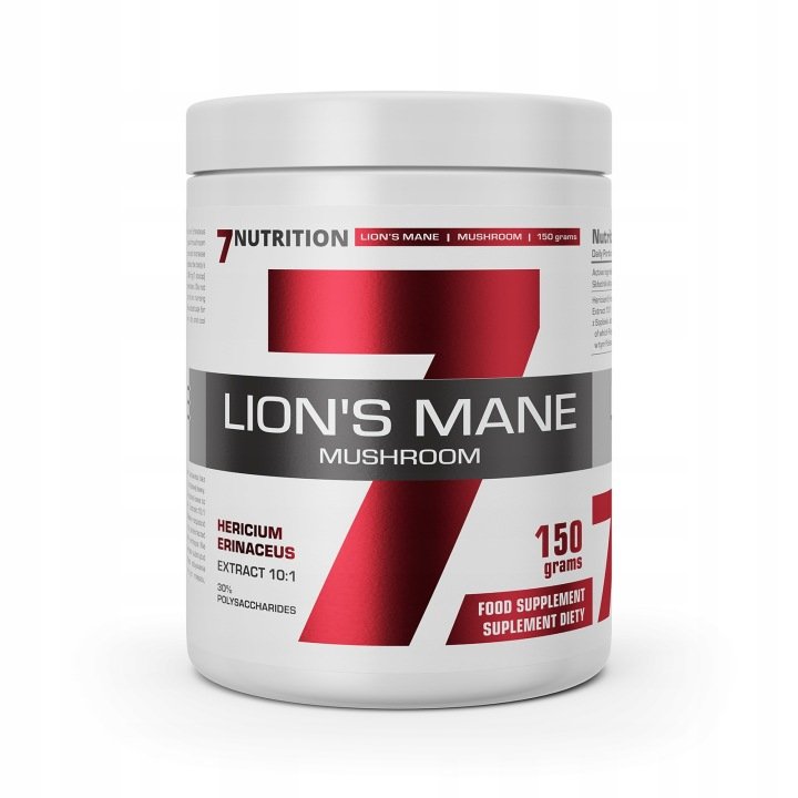 2 SZTUKI - 7NUTRITION Lion's mane Muchroom Grzyb Soplówka Jeżowat 10:1 150g