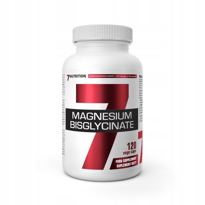 2 SZTUKI - 7NUTRITION Magnesium Bisglycinate Diglicynian magnezu (120 kaps.