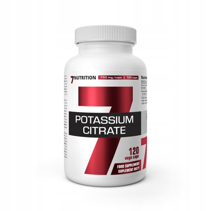 2 SZTUKI - 7NUTRITION Potassium Citrate - Cytrynian Potasu (120 kaps.)