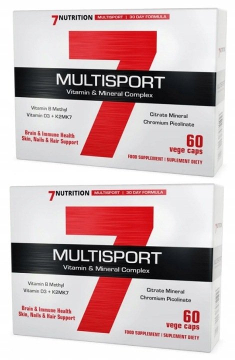 2 x 60 kaps. 7Nutrition MULTISPORT WITAMINY & MINERAŁY DLA SPORTOWCÓW