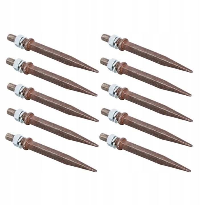 10x-Zeby-brony-polowej-prosty-M16x170mm-kompletne 10x Zęby brony polowej prosty M16x170mm kompletne