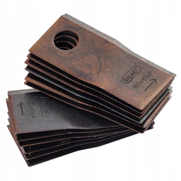 12x-Noz-nozyk-105x49x4mm-fi-19-skosny-kosiarka-SAMASZ-BALMET-Polski-Produkt 12x Nóż nożyk 105x49x4mm fi 19 skośny kosiarka SAMASZ BALMET Polski Produkt