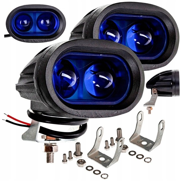 2 x lampa robocza do opryskiwacza LED 12V 24V niebieskie światło 800lm