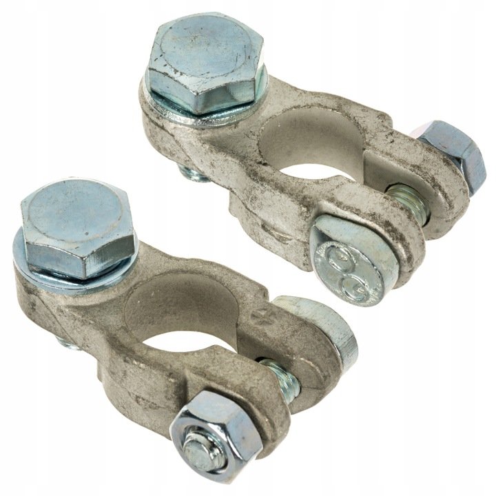 2x Klemy do akumulatora M10 Plus i Minus Solidne