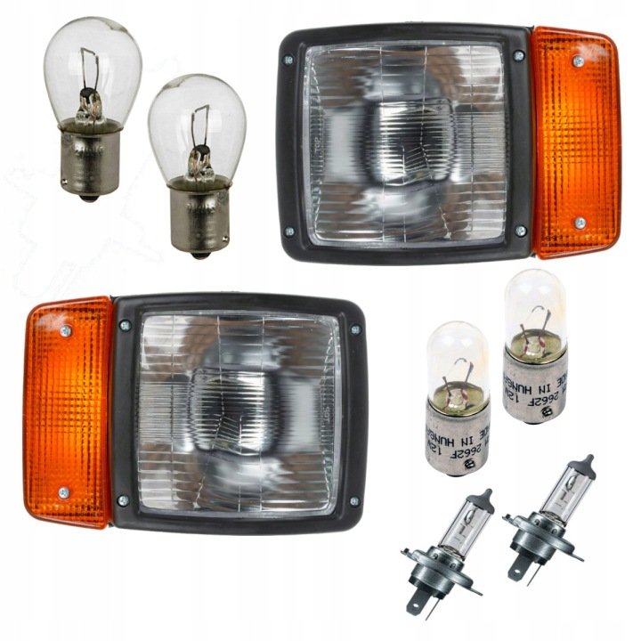 2x-LAMPY-DROGOWE-PRZEDNIE-LEWA-PRAWA-JCB-3CX-4CX-ZAROWKI-GRATIS 2x LAMPY DROGOWE PRZEDNIE LEWA + PRAWA JCB 3CX 4CX + ŻARÓWKI GRATIS