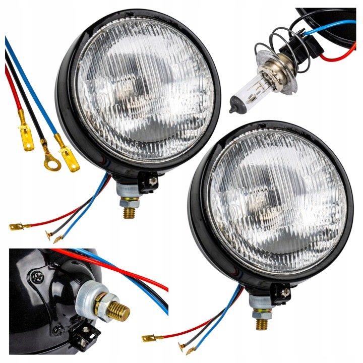 2x-Lampa-przednia-Metalowa-MTZ-T25-pionowe-lewa-i-prawa-z-zarowkami-H4 2x Lampa przednia Metalowa MTZ T25 pionowe lewa i prawa z żarówkami H4