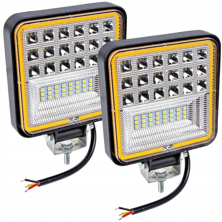 2x-Lampa-robocza-halogen-reflektor-COMBO-LED-12-24V-126W-6000lm-ZESTAW 2x Lampa robocza halogen reflektor COMBO LED 12-24V 126W 6000lm ZESTAW