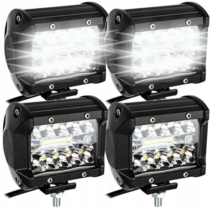 4x-Lampa-robocza-LED-12V-24V-60W-COMBO-HALOGEN-szperacz-do-ciagnika-MOCNA 4x Lampa robocza LED 12V 24V 60W COMBO HALOGEN szperacz do ciągnika MOCNA