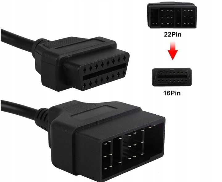 ADAPTER-PRZEJSCIOWKA-KABEL-OBD2-TOYOTA-22-PIN ADAPTER PRZEJŚCIÓWKA KABEL OBD2 TOYOTA 22 PIN