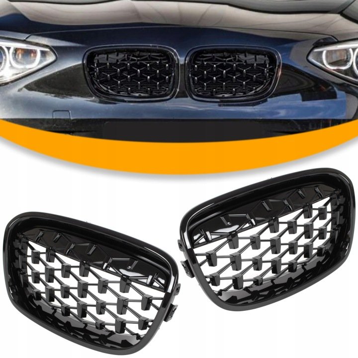 ATRAPA GRILL NERKI CZARNY POŁYSK do BMW F20 F21 PRZED LIFT 2011-14 DIAMOND