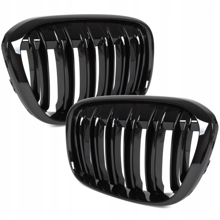 ATRAPA NERKI GRILL KRATKA do BMW X1 F48 CZARNY POŁYSK