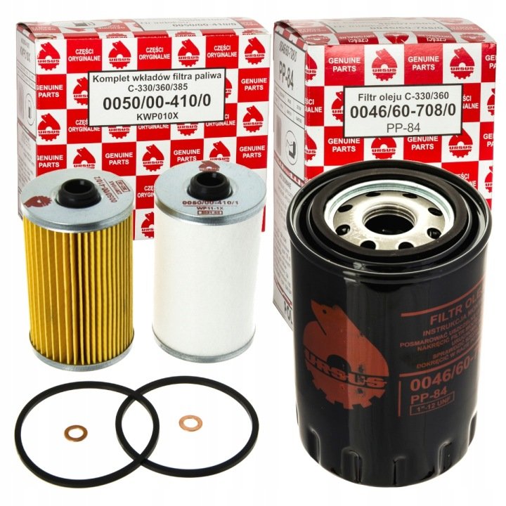 FILTRY PALIWA + FILTR OLEJU URSUS C330 C360 URSUS