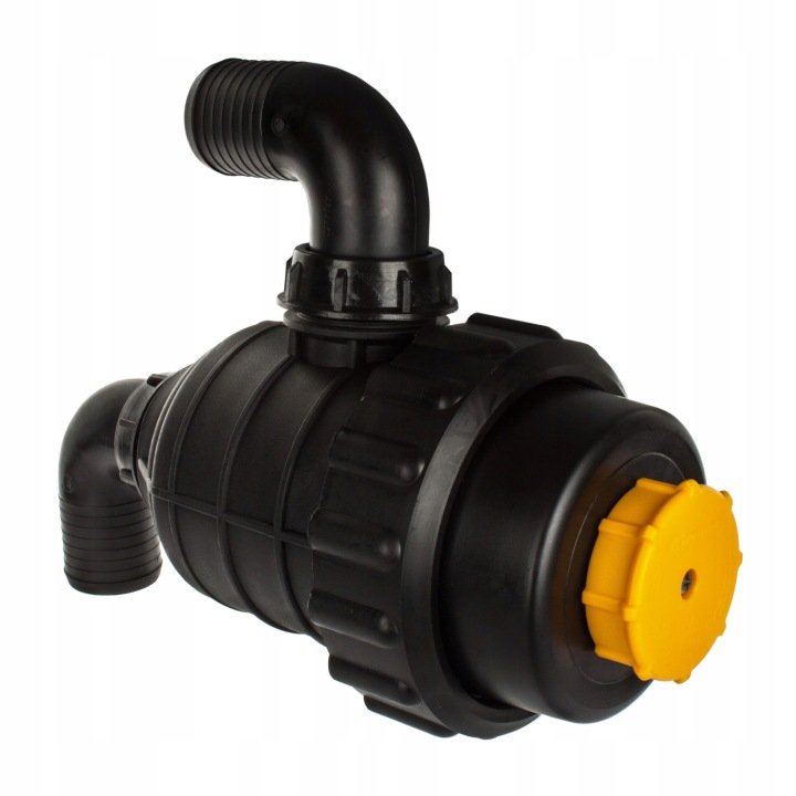 Filtr ssawny z zaworem odcinającym kolano 50mm