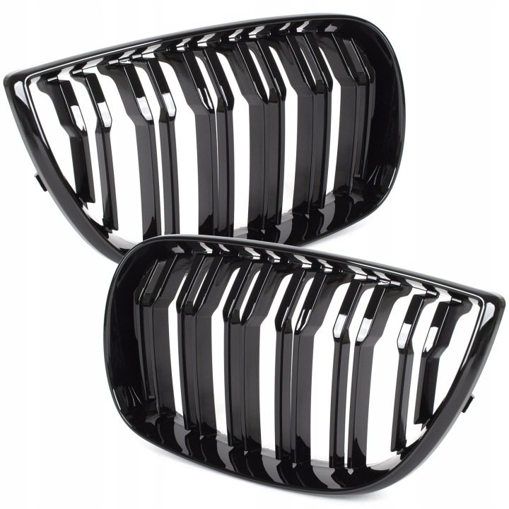 GRILL-NERKI-do-BMW-1-E81-E82-E87-E88-PRZED-LIFT-04-07-CZARNY-POLYSK-MPAKIET GRILL NERKI do BMW 1 E81 E82 E87 E88 PRZED LIFT 04-07 CZARNY POŁYSK MPAKIET