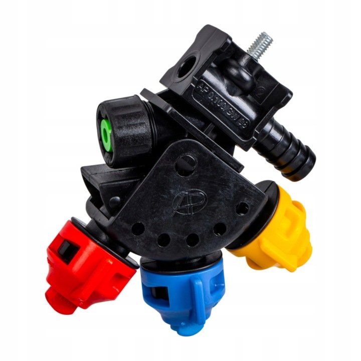 Glowica-opryskiwacza-potrojna-wahadlowa-ARAG-ze-sruba-M6-15mm-Agroplast Głowica opryskiwacza potrójna wahadłowa ARAG ze śrubą M6 15mm Agroplast
