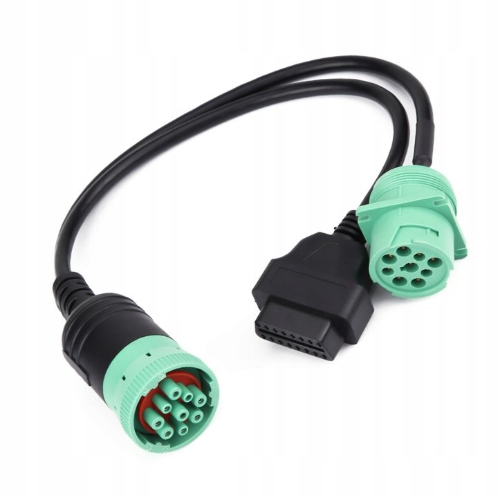 KABEL DIAGNOSTYCZNY 9 PIN DO OBD2 ADAPTER OBDII Y 16PIN MĘŻCZYZNA DO KOBIET