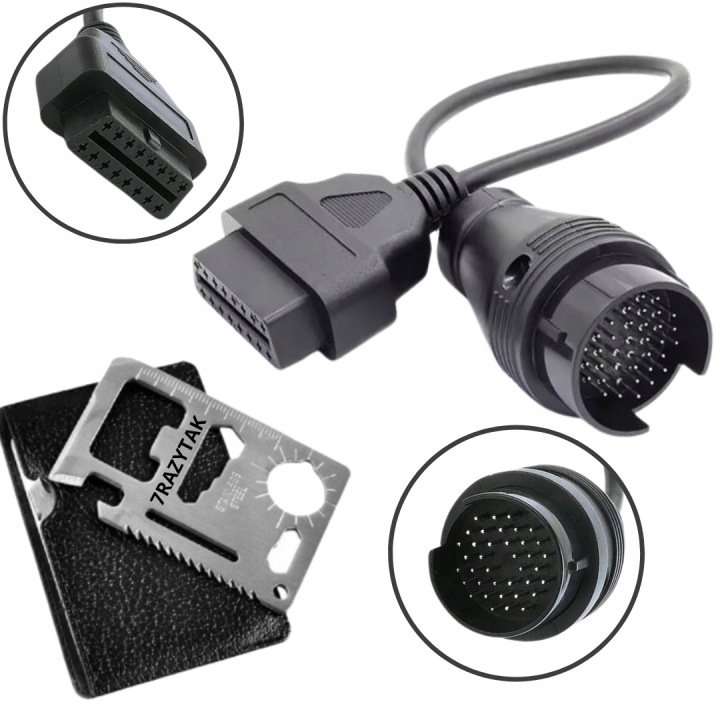 KABEL-ADAPTER-PRZEJSCIOWKA-OBD2-38-PIN-DO-MERCEDES-W124-140-202-210-gratis KABEL ADAPTER PRZEJŚCIÓWKA OBD2 38 PIN DO MERCEDES W124 140 202 210 +