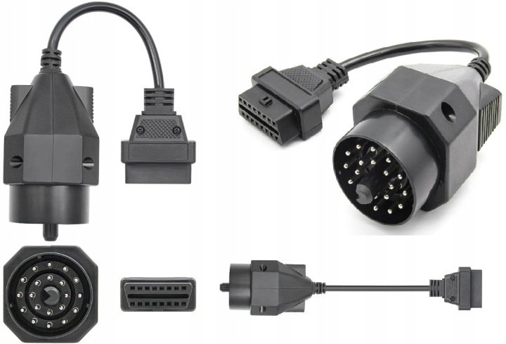 Kabel adapter przejściówka OBD2 OBD1 z zapłonem BMW E46 E39 E30 E36 E32 E34
