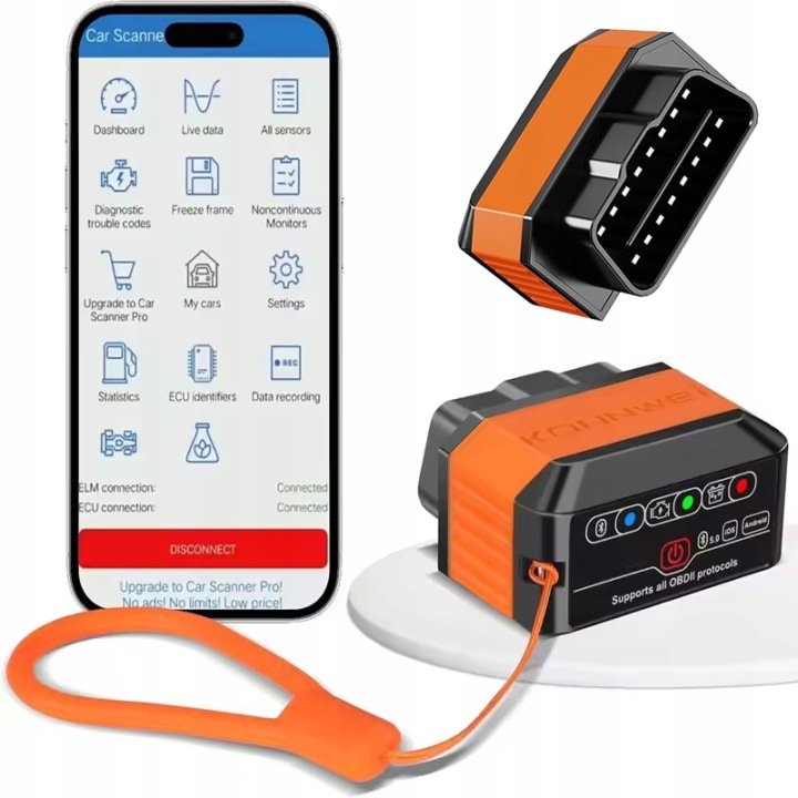 KONNWEI-KW905-OBD2-BLUETOOTH-iOS-Android-AUTO-TESTER-Wtyczka-testera-OBDII Interfejs diagnostyczny Konnwei KW905