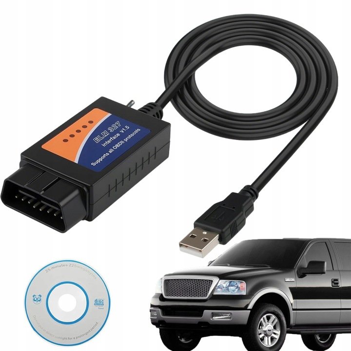 Kabel Interfejs ELM327 OBD2 + CAN USB + PROGRAM