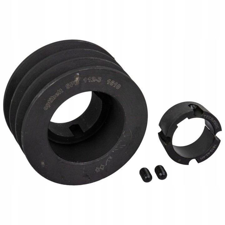 Koło pasowe 119mm na tuleje + tuleja 42mm Taperlock