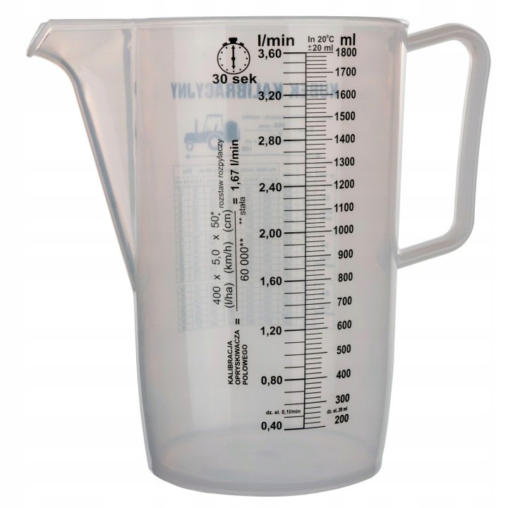 Kubek kalibracyjny miarka do oprysków 1800ml