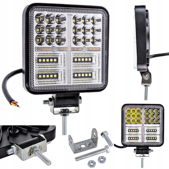 Lampa-LED-177W-halogen-12-24V-panel-combo-dual-color-czarna-ramka-IP68-CREE Lampa LED 177W halogen 12-24V panel combo dual color czarna ramka IP68 CREE