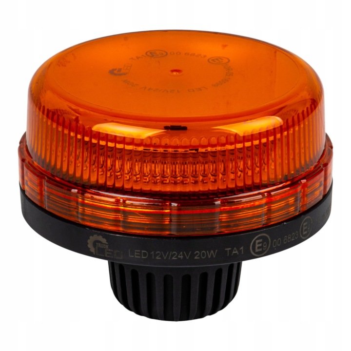 Lampa-blyskowa-ostrzegawcza-kogut-blyskowy-12V-24V-45-LED-R65-R10-trzpien Lampa błyskowa ostrzegawcza kogut błyskowy 12V 24V 45 LED R65 R10 trzpień