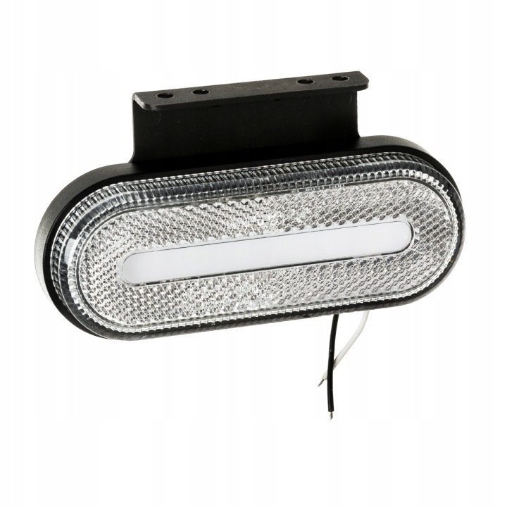 Lampa obrysowa Obrysówka LED 12V 24V 120x45mm E9 biała