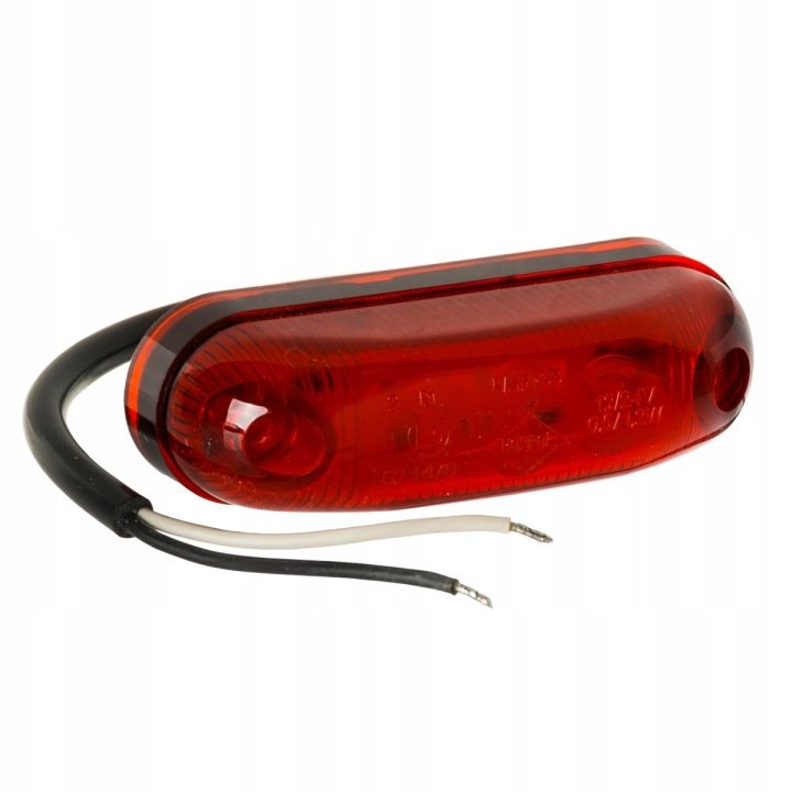 Lampa-obrysowa-diodowa-Led-owalna-12V-24V-czerwona Lampa obrysowa diodowa Led owalna 12V 24V czerwona