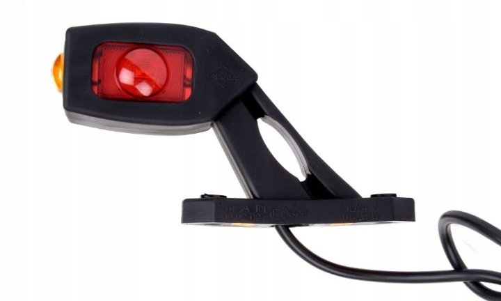 Lampa obrysowa lewa biało czerwona LED 12/24V E9