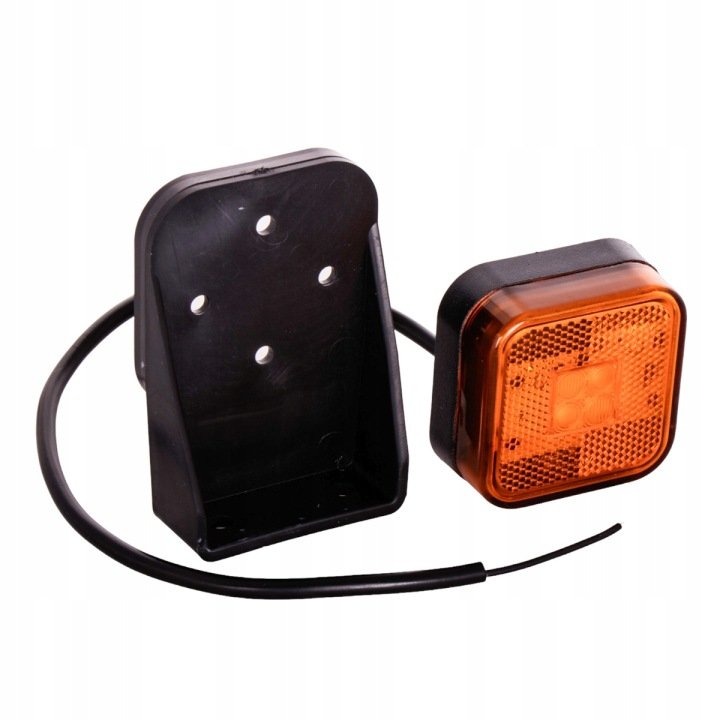 Lampa obrysowa pomarańczowa LED 12V 24V + Wieszak