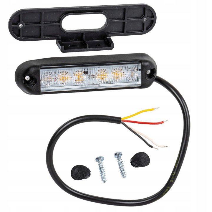 Lampa ostrzegawcza błyskowa 6 LED 12V 24V Horpol