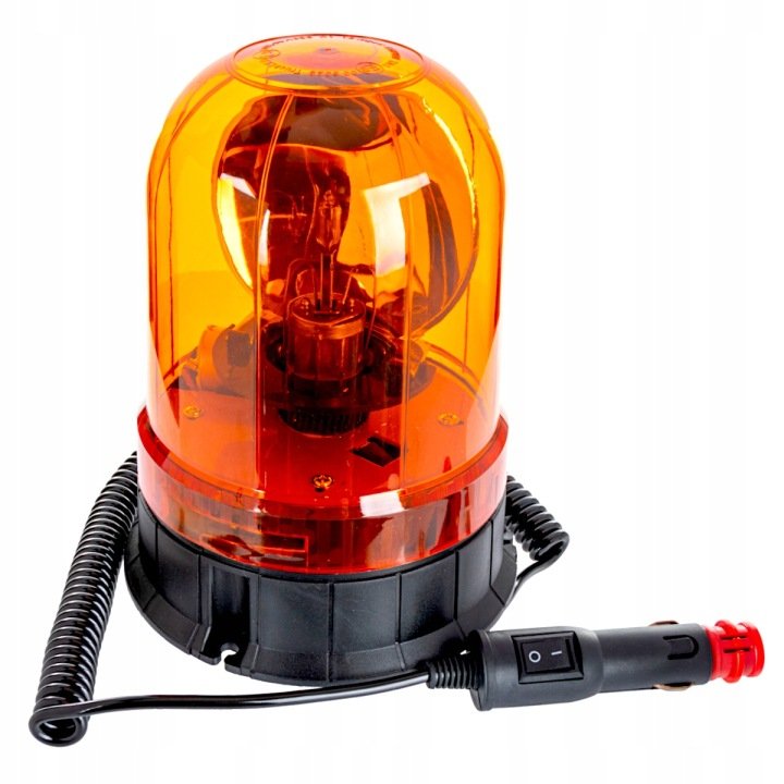 Lampa-ostrzegawcza-na-magnes-kabel-12-24V-kogut Lampa ostrzegawcza na magnes + kabel 12/24V kogut