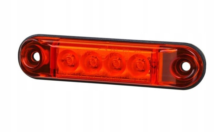 Lampa-przednia-czerwona-slim-4-LED-12V-24V Lampa przednia czerwona slim 4 LED 12V 24V