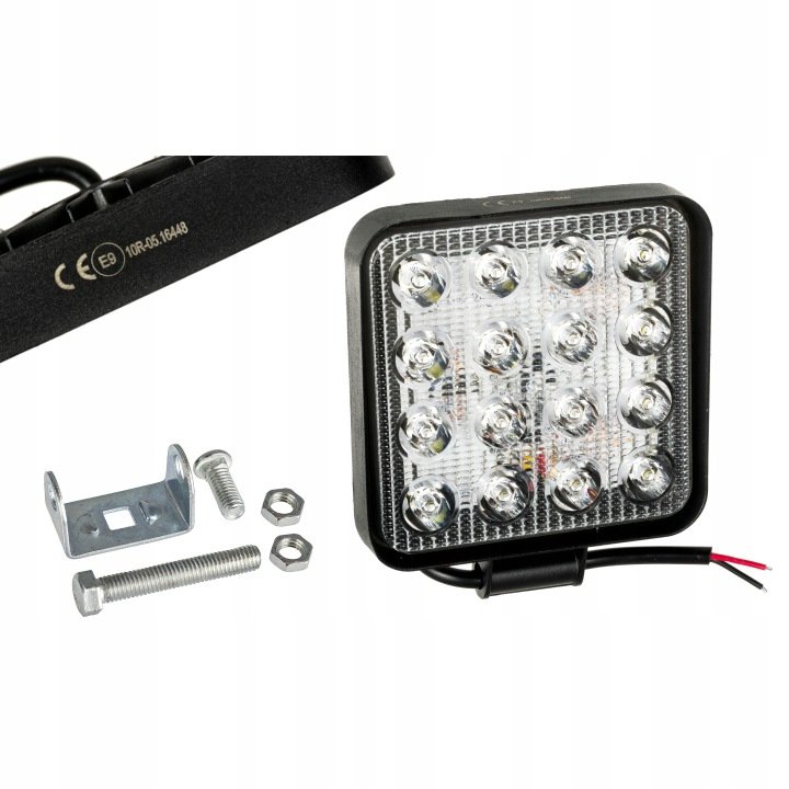 Lampa-robocza-16-LED-prostokatna-12V-24V-EL042 Lampa robocza 16 LED prostokątna 12V 24V EL042