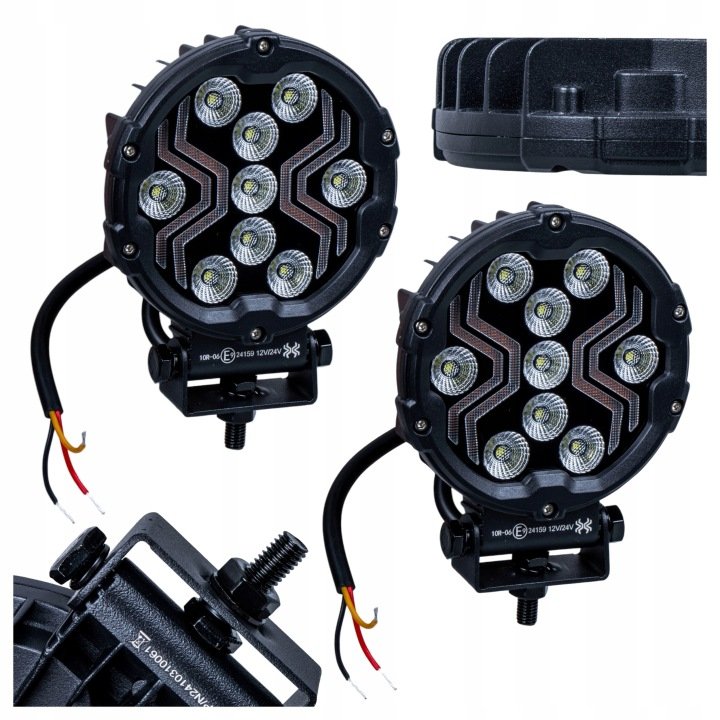 Lampa robocza LED 12V 24V 18W 1700lm Homologacja ECE R10 IP67 Kamar 2szt.