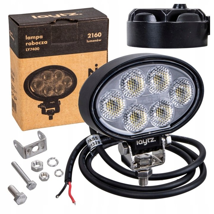 Lampa-robocza-LED-2160Lm-12V-24V-5700K-owalna-rozproszona-wytrzymala-Laytz Lampa robocza LED 2160Lm 12V 24V 5700K owalna rozproszona wytrzymała Laytz