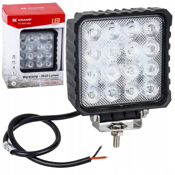 Lampa-robocza-LED-do-ciagnika-12-24V-48W-swiatlo-rozproszone Lampa robocza LED do ciągnika 12-24V 48W światło rozproszone