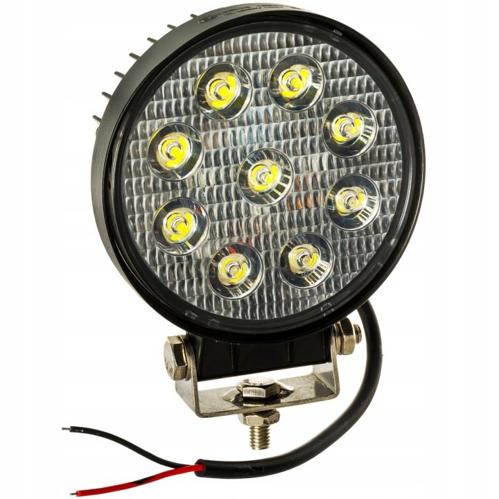 Lampa-robocza-LED-okragla-27W-12V-24V-2100Lm-9-LED Lampa robocza LED okrągła 27W 12V 24V 2100Lm 9-LED