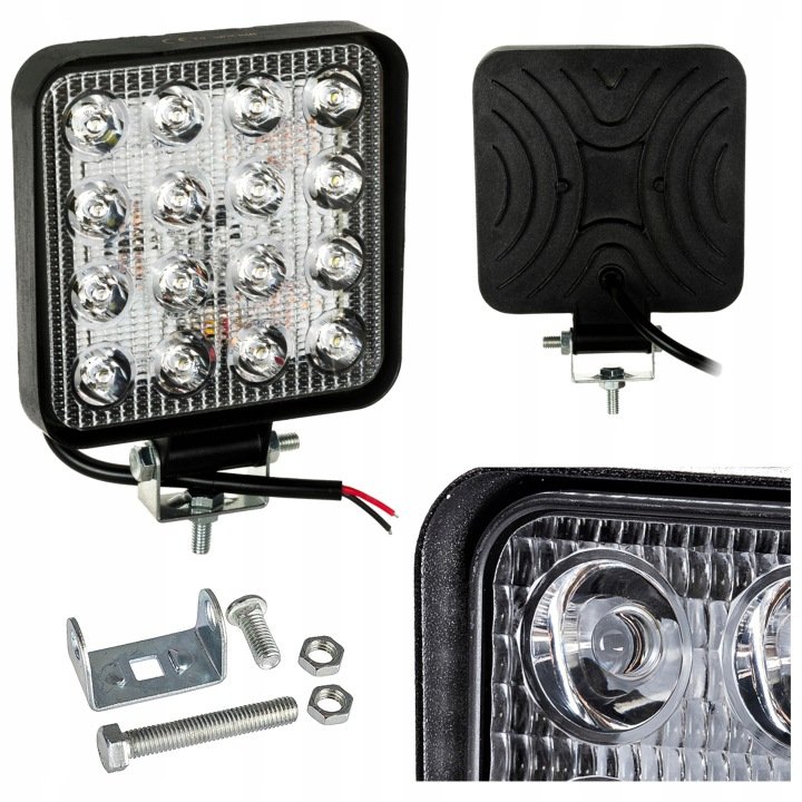 Lampa-robocza-halogen-szperacz-16-LED-12V-24V Lampa robocza halogen szperacz 16 LED 12V 24V