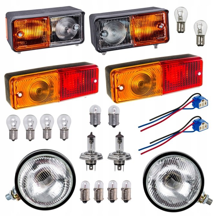 Lampy C-360 C-385 Ursus tylne, boczne, przednie zestaw z żarówkami KOMPLET