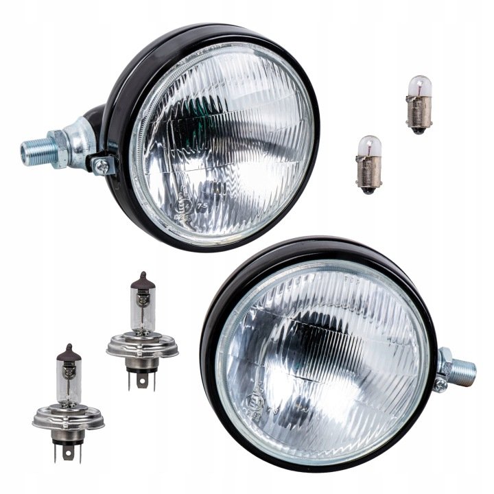 Lampy przednie C-330 C-360 Ursus reflektory + żarówki H4 i T4W zestaw 2szt.