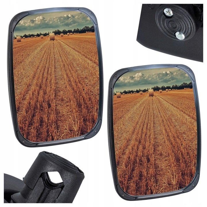 Lusterko-ciagnika-koparki-ladowarki-328x238mm-obejma-16-25mm-komplet-2szt Lusterko ciągnika koparki ładowarki 328x238mm obejma 16-25mm komplet 2szt.