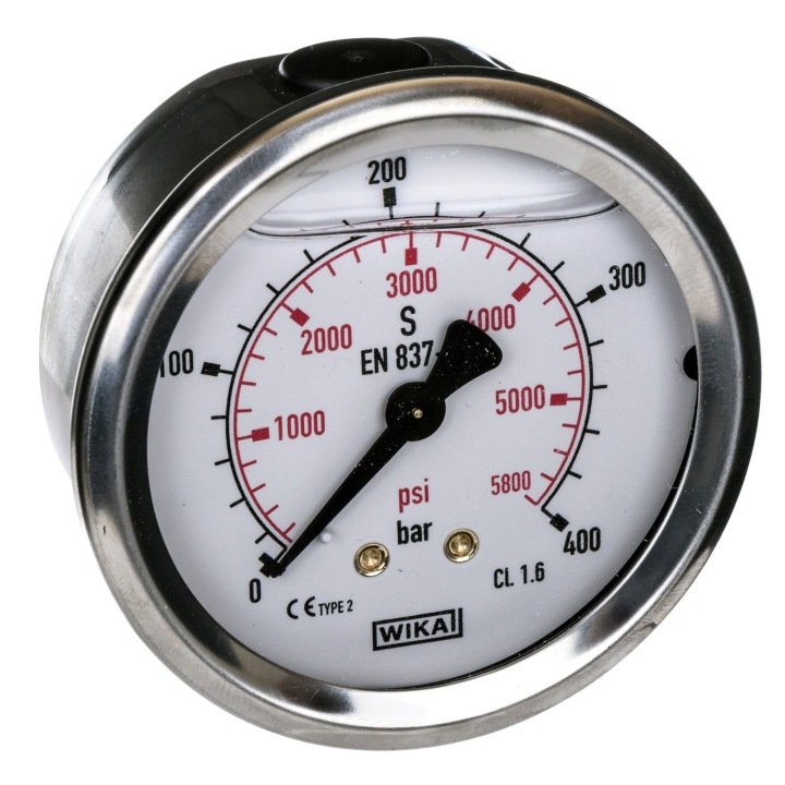 MANOMETR-FI-63-BSP1-4-TYL-ZAKRES-0-400-BAR-GRANIT MANOMETR FI 63 BSP1/4 TYŁ ZAKRES 0-400 BAR GRANIT