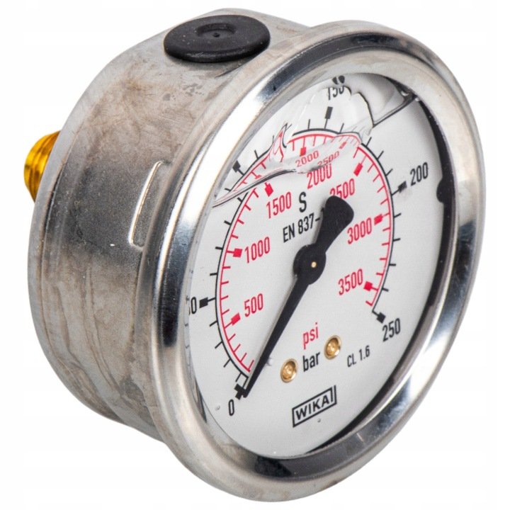 MANOMETR-HYDRAULICZNY-63-BSP-1-4-TYL-ZAKRES-0-250 MANOMETR HYDRAULICZNY 63 BSP 1/4 TYŁ ZAKRES 0-250