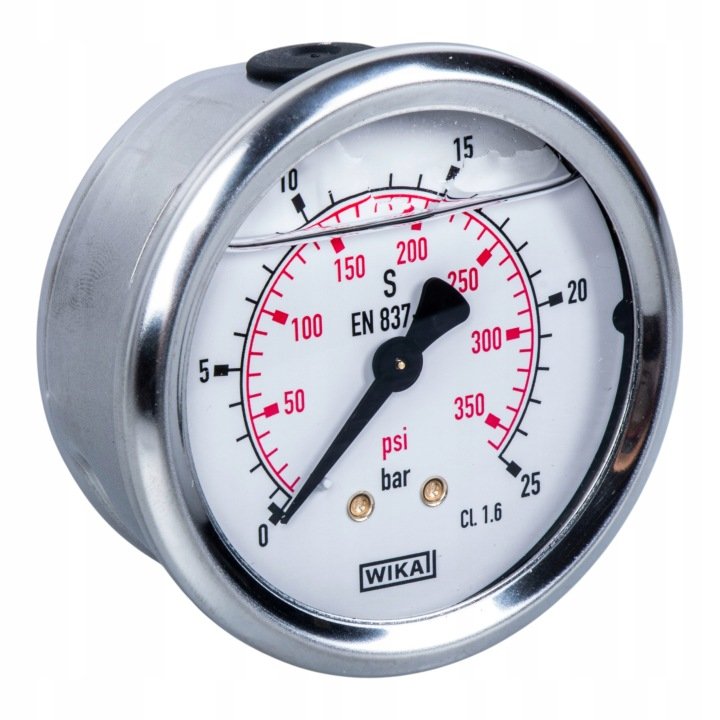 Manometr-glicerynowy-1-4-63mm-0-25bar-przylacze-tylne-WIKA Manometr glicerynowy 1/4" 63mm 0-25bar przyłącze tylne WIKA