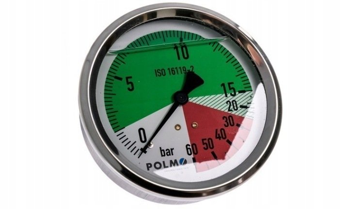 Manometr-opryskiwacza-100mm-0-15-60-1-4-cal-Polmo Manometr opryskiwacza 100mm 0-15/60 1/4 cal Polmo