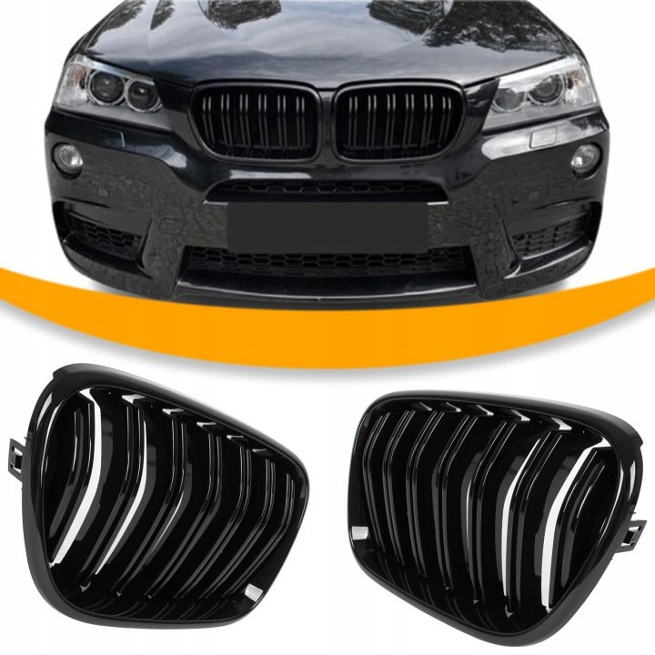 NERKI-GRILL-ATRAPA-KRATKA-do-BMW-X3-F25-M-PAKIET-GLOSSY-BLACK NERKI GRILL ATRAPA KRATKA do BMW X3 F25 M PAKIET GLOSSY BLACK