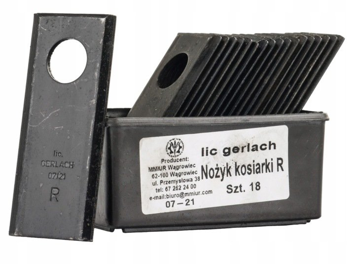 NOŻYKI DO KOSIARKI ROTACYJNEJ GERLACH 94x40x3mm FI 19mm 18SZT. 5036010450